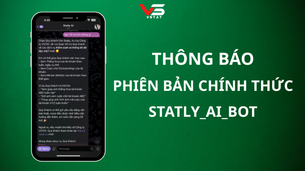 THÔNG BÁO PHIÊN BẢN CHÍNH THỨC CỦA STATLY_AI_BOT